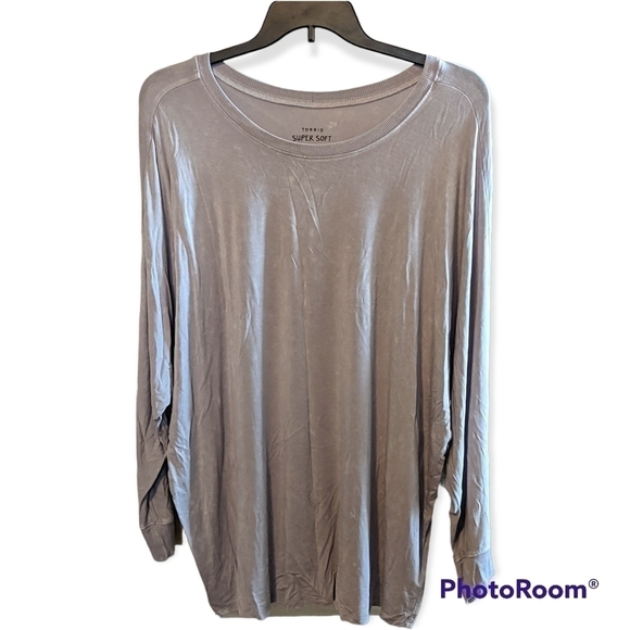 Torrid Dolman Super Soft Long Sleeve Tee - Picture 3 of 7